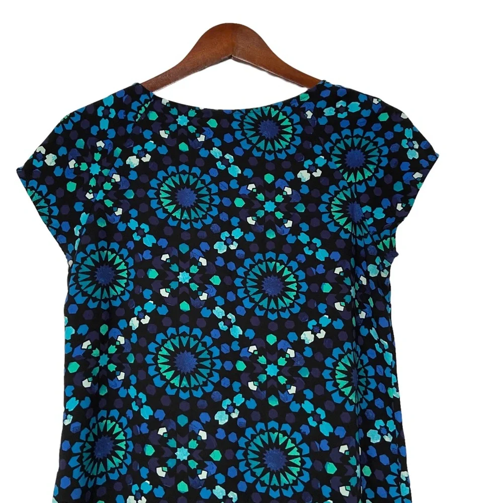 Merona Medallion Dress Womens Medium Casual Short Sleeve Dress
